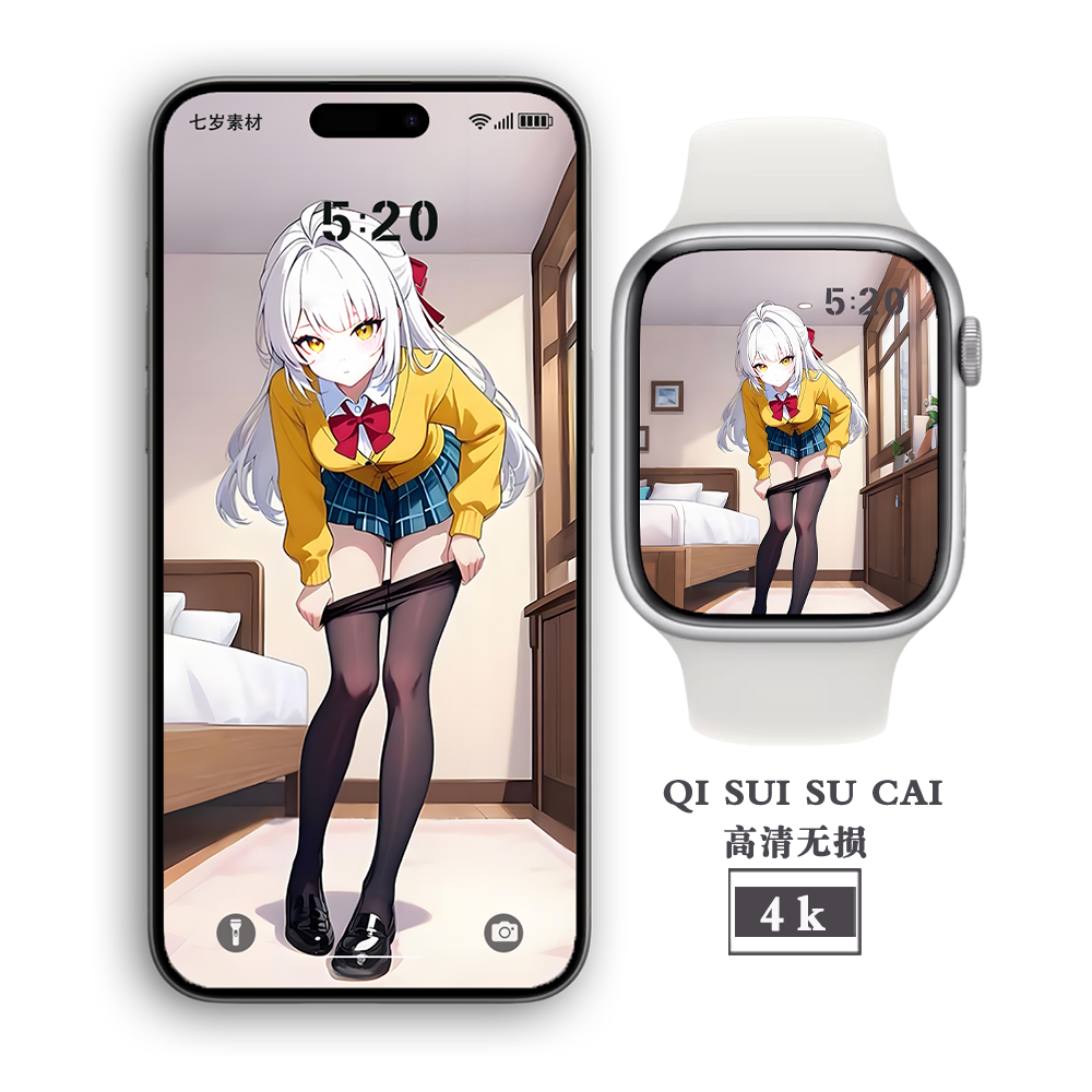 高清4k手机壁纸女孩丝袜iPhone安卓苹果ipad平板电脑桌面背景图