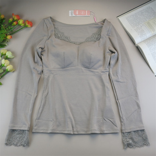 梓颜保温杯2025新款 蕾丝保暖内衣无钢圈免穿文胸打底上衣7109 长袖