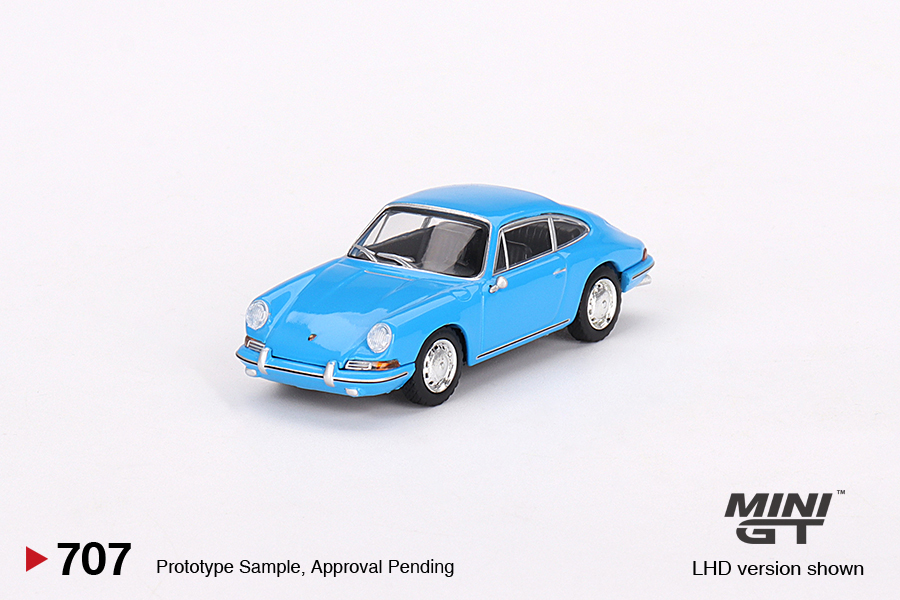 MINIGT 1/64 707保時捷 Porsche 901 1963 Quickblau合金静态模型