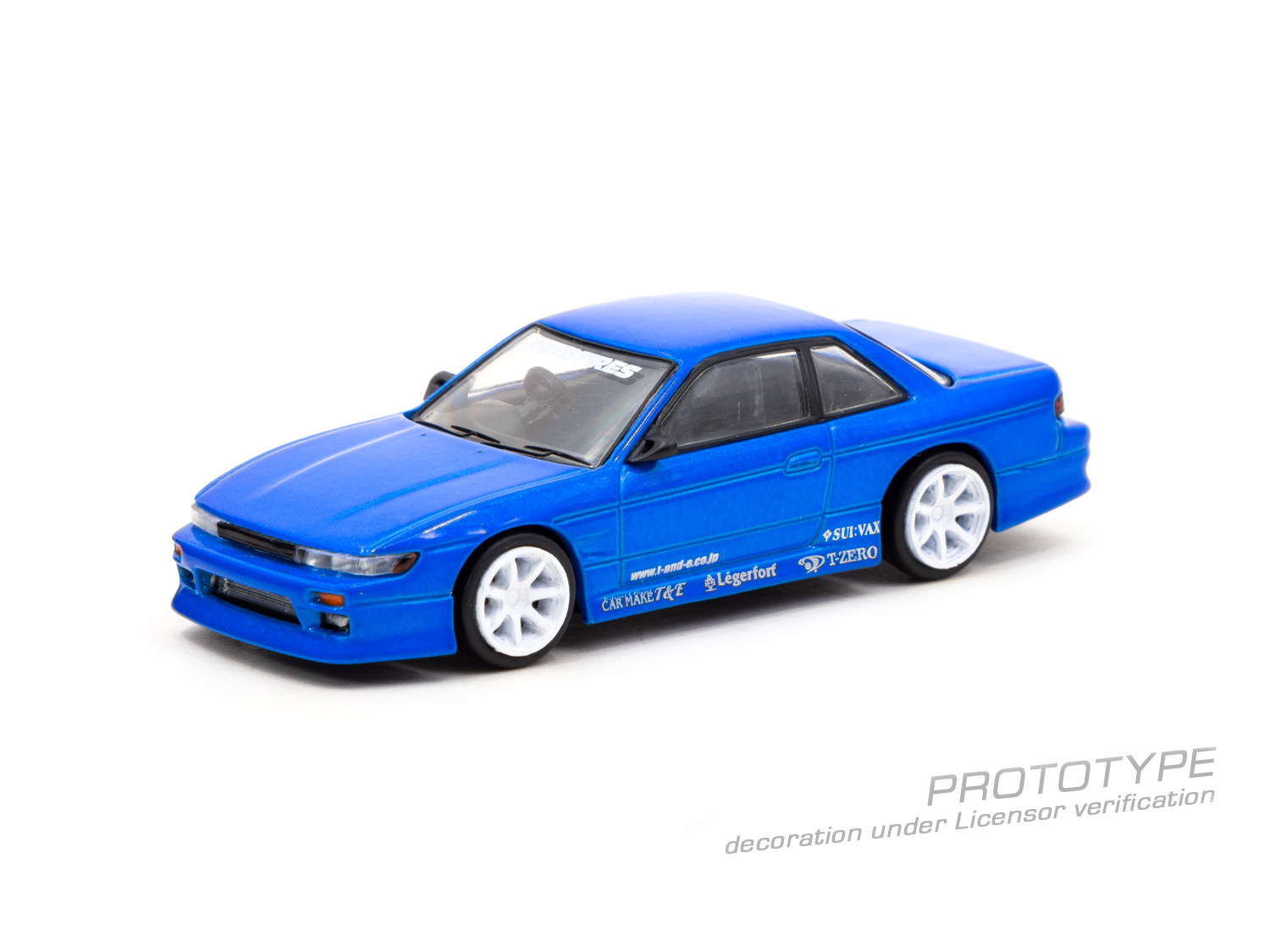tarmac works 1:64 日产silvia s13 blue metall合金静态模型