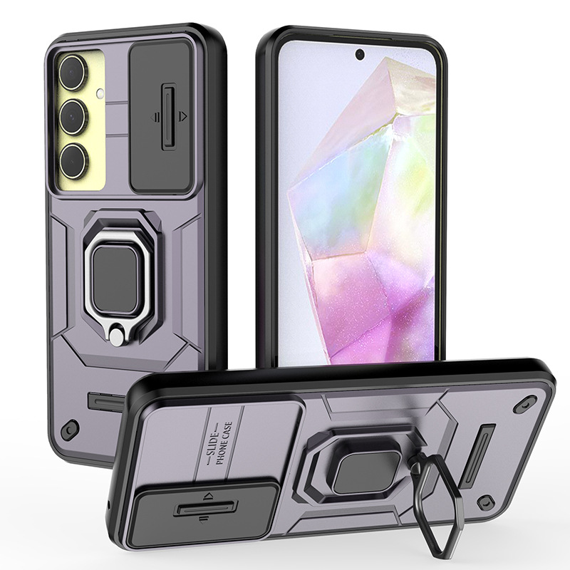 适用三星S24 Ultra二合一防摔壳S25 edge战斗熊手机壳A35铠甲A14推窗A56 A25 A15保护套A13车载磁吸壳A54 A34