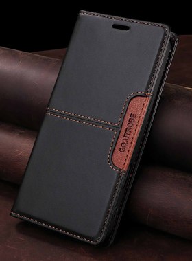 适用小米11Lite手机壳14T Pro翻盖皮套红米note9/10/12/13防盗刷FRID保护套poco X6钱夹插卡皮壳C61全包防摔