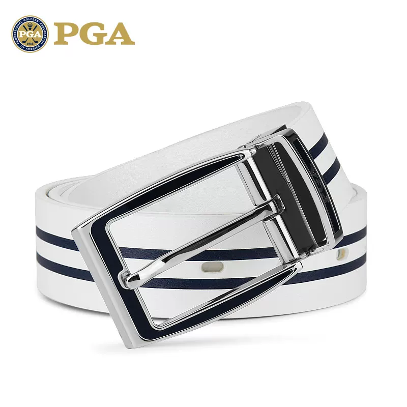 Новый пояс для гольфа PGA мужской с двухсторонним вращающимся головком пояса из кожи коровы, сплав
