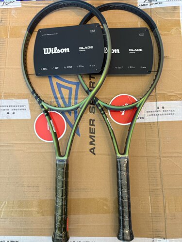 Wilson威尔胜网球拍blade V8全碳素极光绿专业网球拍265g萨巴仑卡