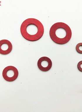 塑料红纸介/灯饰配件/绝缘介/平垫片m3-m10红色