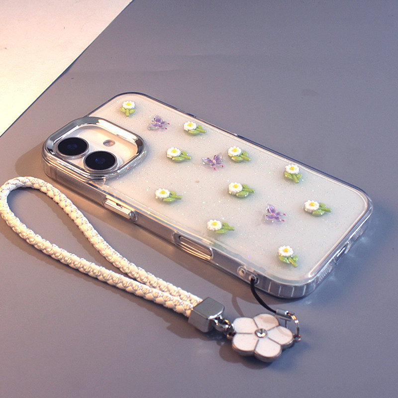 适用苹果16手机壳16promax新款iPhone15立体小清新