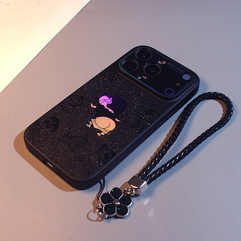 闪粉镭射卡通适用于iPhone17promax手机壳苹果16可爱