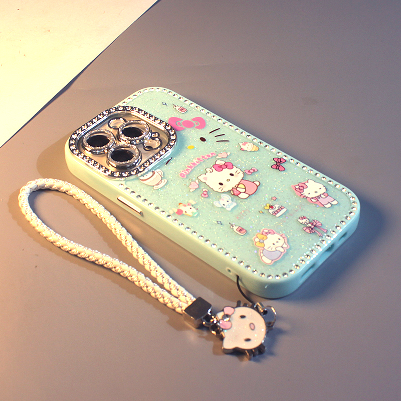 卡通闪粉奶瓶kt适用于苹果手机壳