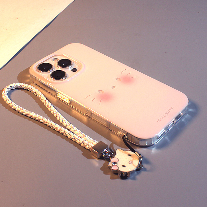 可爱淡粉腮红kt猫适用于iPhone17promax手机壳苹果1