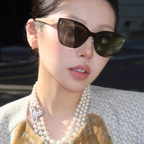 复古猫眼墨镜女方圆脸防紫外线