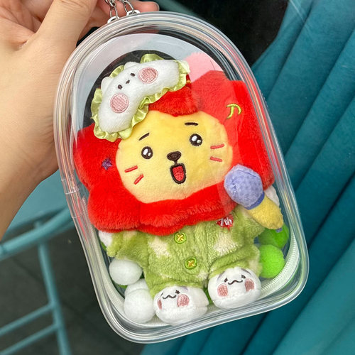 ROY6王源莱阳收纳包18cm透明防尘袋外出包收纳袋莱阳公仔收纳包