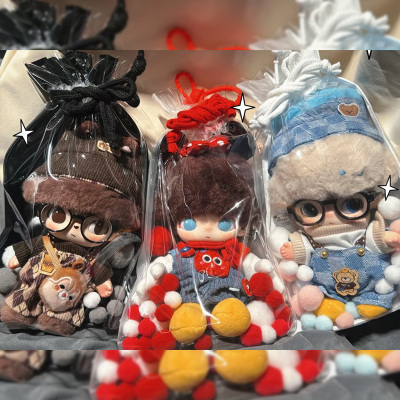 泡泡玛特DIMOO迪士尼搪胶娃包pvc仓包17cm棉花娃外出包防尘收纳包