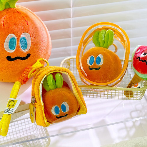 魔魔胡胡萝卜保护套五月天周边遛娃包青苹果玩偶收纳包透明防尘袋