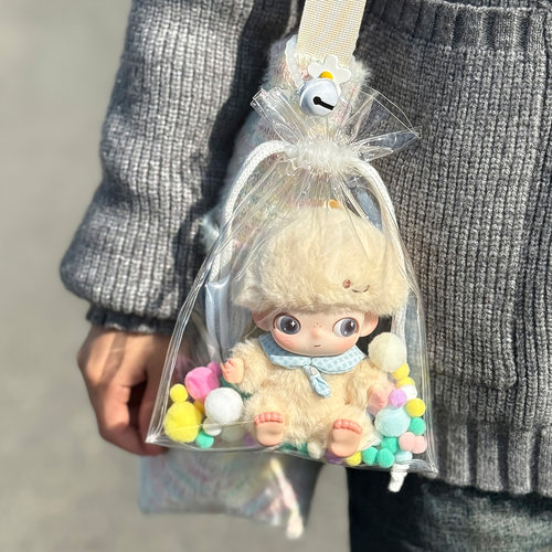 dimoo新生日记娃包外出娃包抽绳搪胶娃防尘收纳保护套外出遛娃包