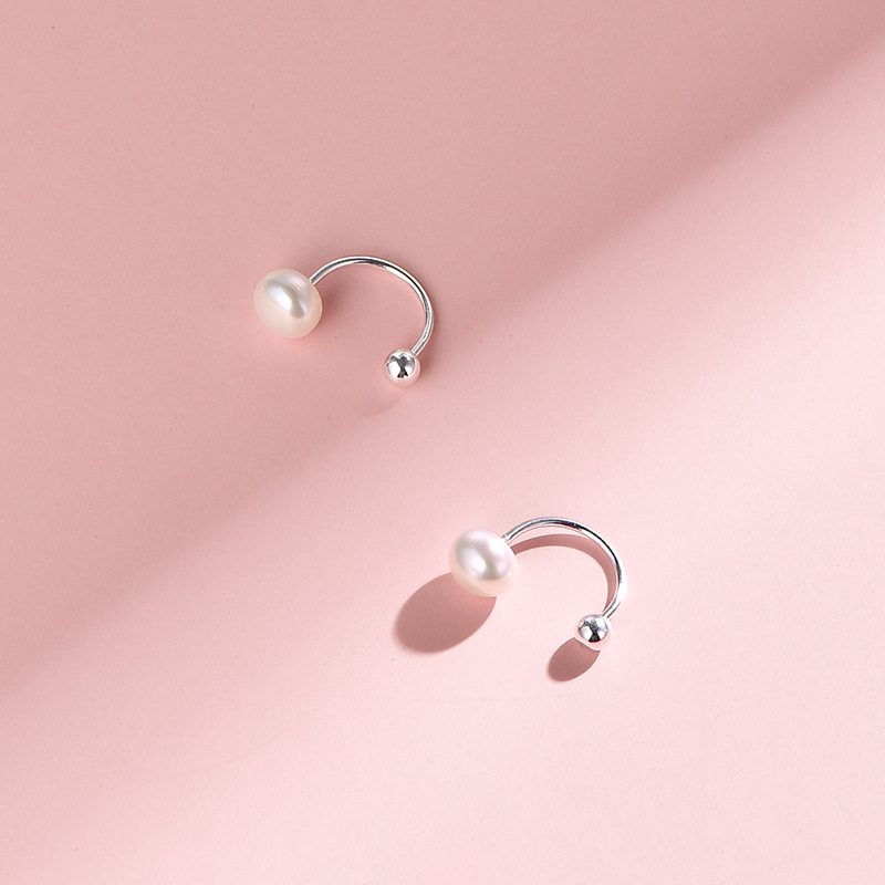 999纯银淡水珍珠拧螺丝耳钉女