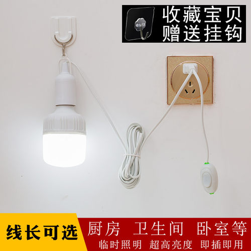 带线插头带开关一体灯头照明灯