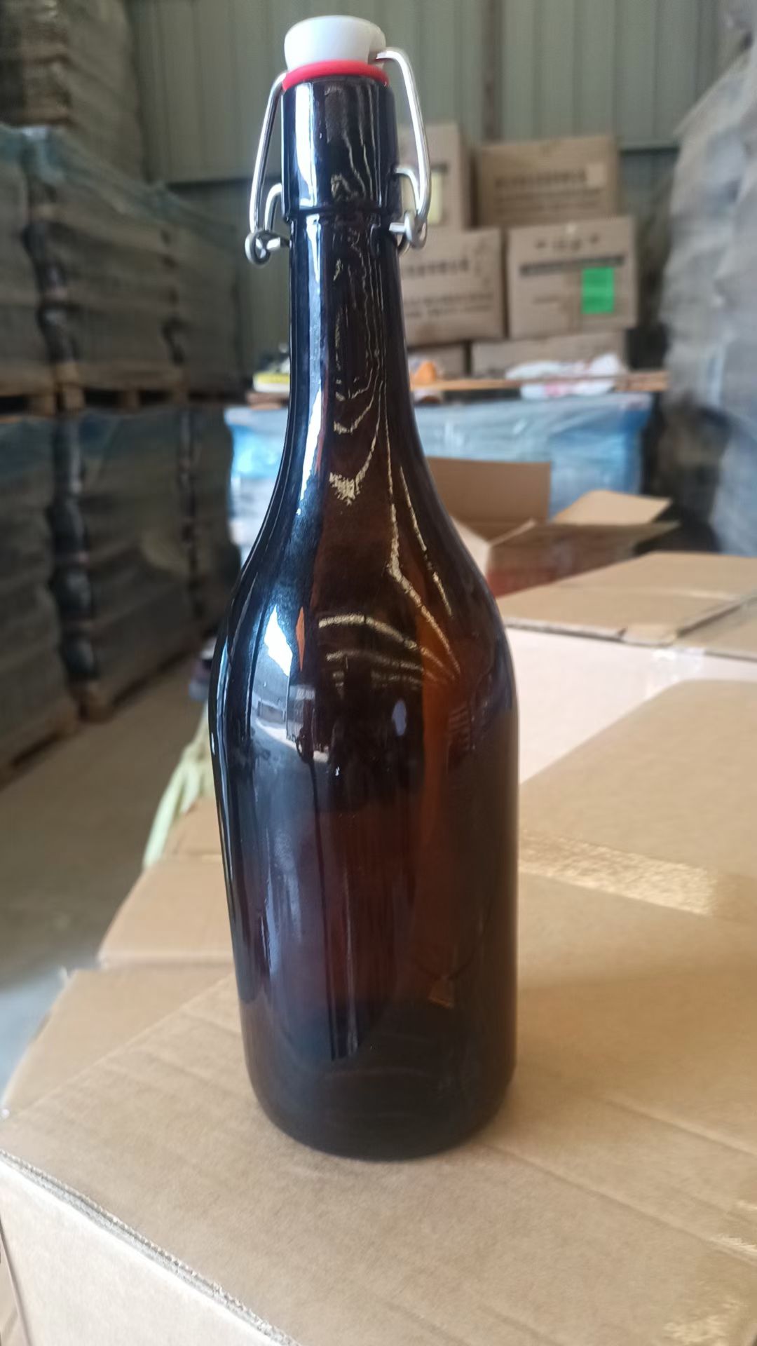 750ml乐扣棕色玻璃瓶啤酒瓶汽水瓶饮料瓶红酒空瓶