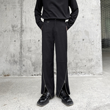 2022韩版个性时尚休闲宽松拉链直筒裤W0241P80，男装休闲裤，电商C212