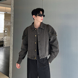 小众设计师复古美式水洗牛仔拉链夹克外套W2379P145，男装夹克，电商C212