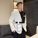 2026秋款韩版个性设计师撞色小香风西装外套W0297P130，男装西服套装，电商C212