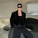 小众设计师高级百搭短款链条珍珠西装外套W2436P150，男装西服套装，电商C212