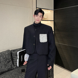 小众设计师重工珍珠口袋小香风外套W2375P155，女装短外套，电商C212