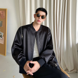 2026秋款ins设计师宽松廓形垂感锻面可拆卸袖时尚外套Y081P130，女装短外套，电商C212