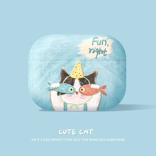 优思顿适用airpods4保护壳苹果耳机4代套硅胶ipods可爱airpod蓝色猫咪ins风二代蓝牙盒四代3软壳airpodspro2