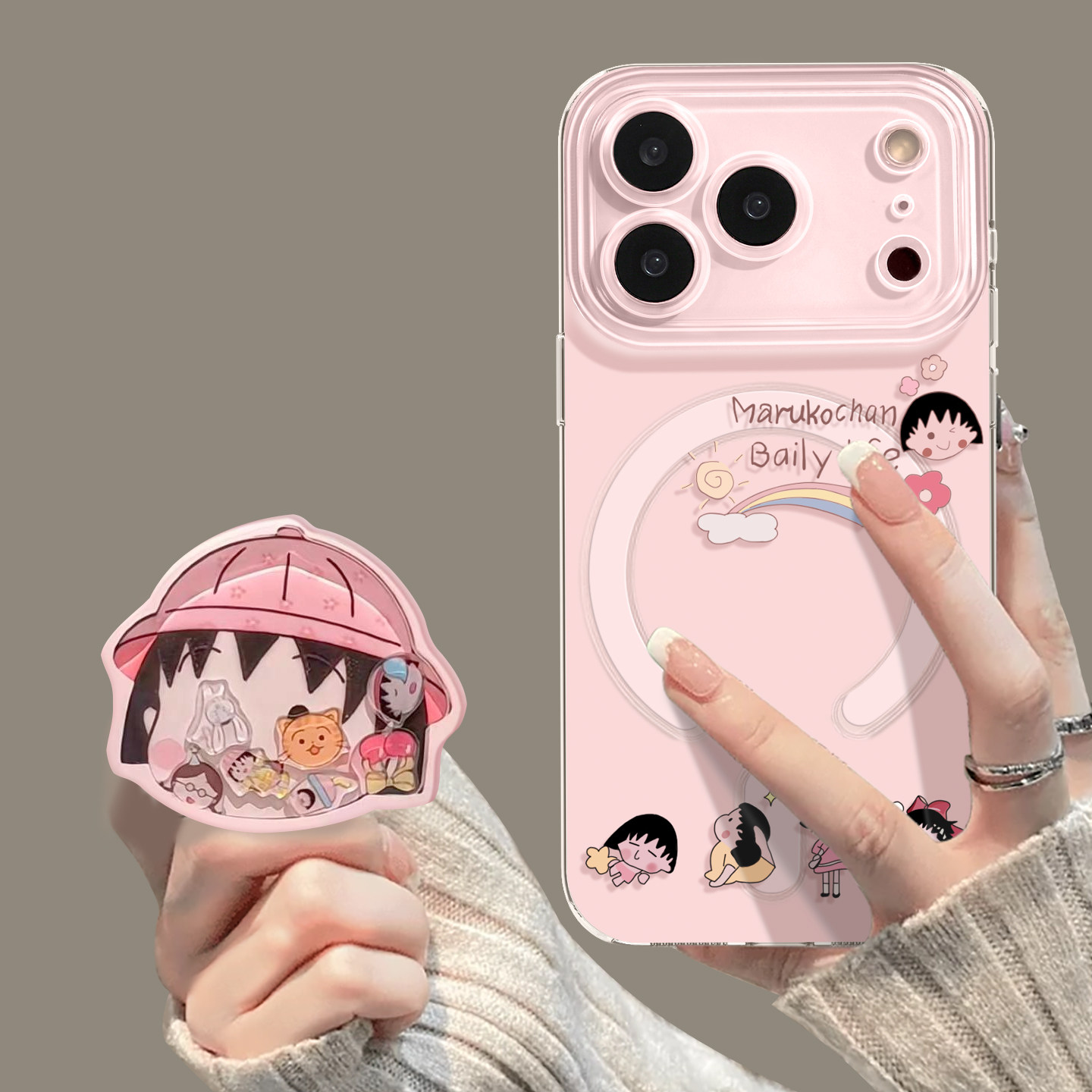适用苹果17手机壳新款iphone17promax磁吸16可爱15樱桃小丸子13粉色12防摔14带支架15pro全包17Pro软壳