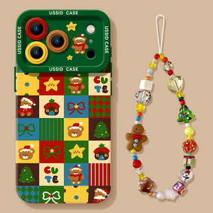 优思顿适用苹果17promax手机壳iphone17pro圣诞17圣诞小熊16pro圣诞树16带挂绳14硅胶15pro圣诞节13女17air套