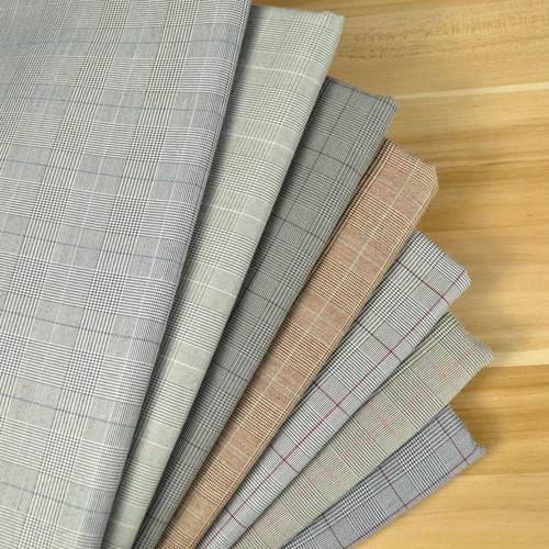 微弹力威尔士亲王学院风格子布