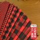 中国风小方格 包邮 服装 色织先染布 手工棉布diy面料 黑红格子布料