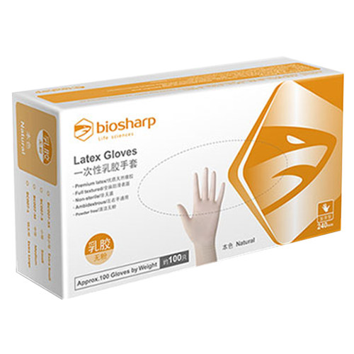 白鲨Biosharp乳胶手套抽取5.7g