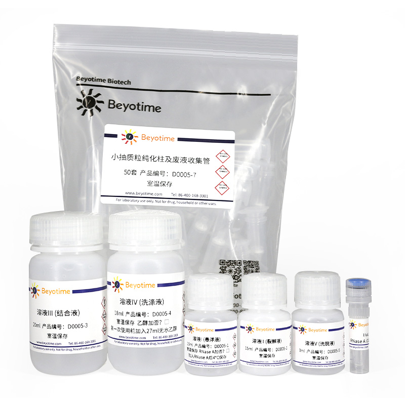 碧云天 Beyotime D0005 D0003 质粒小量抽提试剂盒 离心柱式