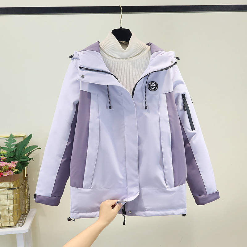 2025新款羽绒棉服女连帽加厚宽松加厚夹棉冲锋衣棉衣外套冬季棉袄