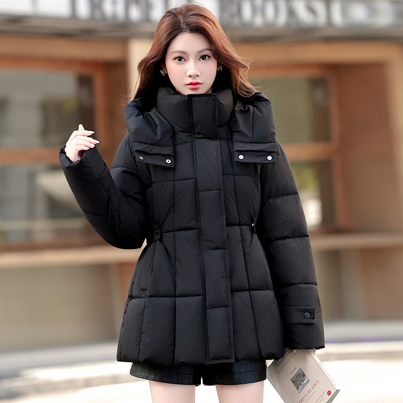 25新款棉服女冬季韩版气质收腰显瘦棉衣中长款小个子棉袄加厚外套