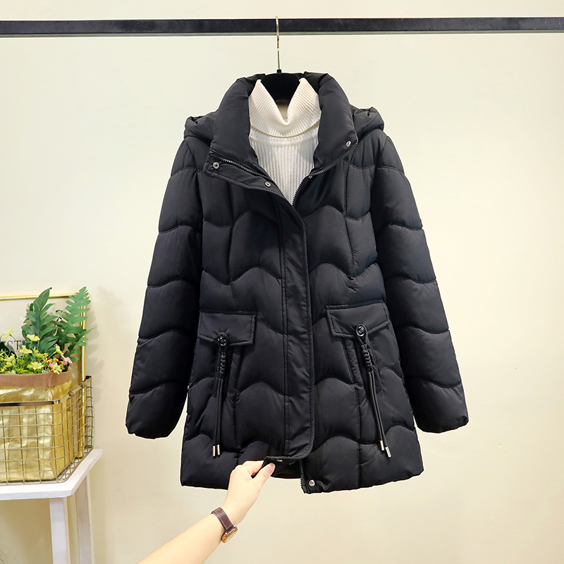2025冬季棉衣女中长款修身显瘦棉服外套加厚新款可拆卸帽棉袄外套