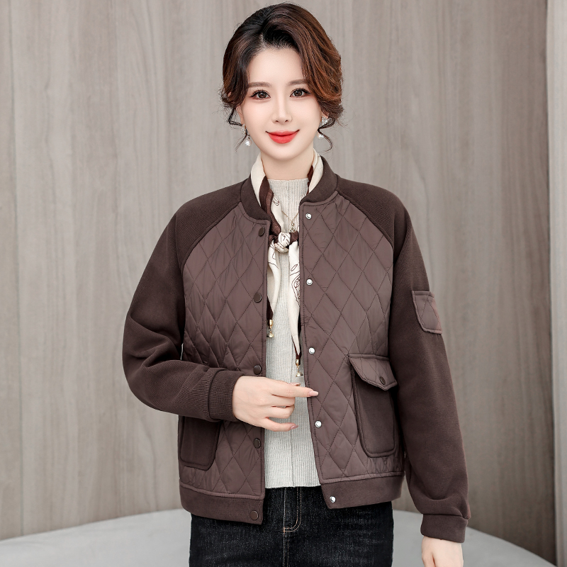 女士秋冬外套2025新款初冬轻薄棉衣宽松显瘦中年妈妈棉服短款棉袄