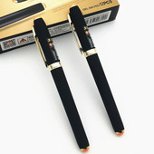 现代美中性笔时尚 珍贵磨砂杆大容量金属挂钩土豪金高档黑色签字笔