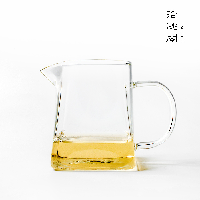 耐热加厚玻璃公杯带把公道杯分茶器功夫茶具匀杯大号茶海耐高温