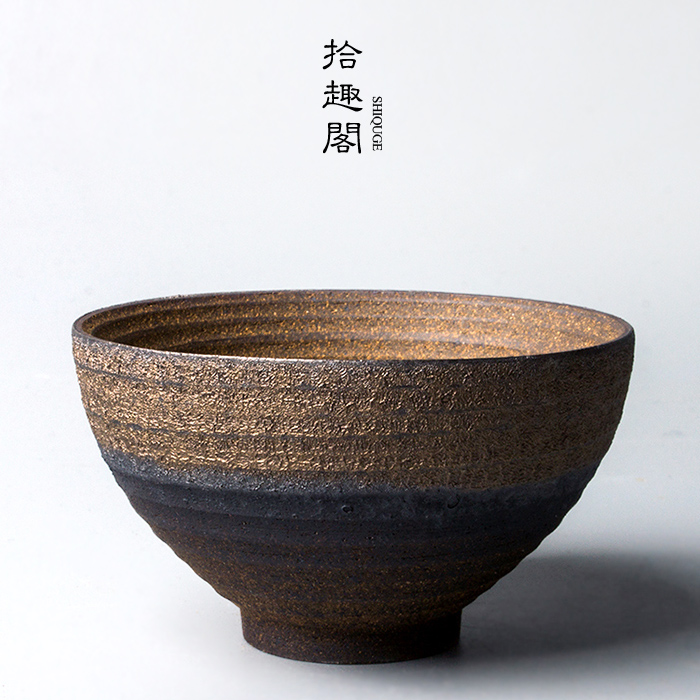 景德镇手工陶瓷品茗杯 复古日式粗陶茶碗主人杯柴烧 功夫茶具茶杯