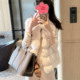 轻奢风白色仿毛皮短款 环保皮草冬春新 马甲女立领毛毛背心显瘦时尚