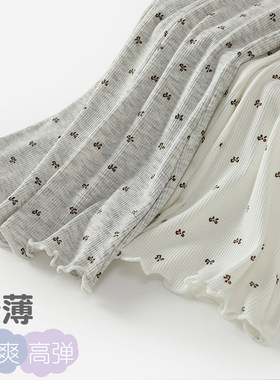 女童夏季薄款莫代尔棉外穿打底裤中小儿童休闲七分微喇叭裤子灰色
