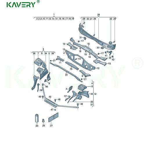 适用于大众新能源ID4ID6前支撑件