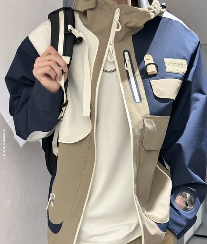 中国李宁x CHUMS联名男子反光防泼水宽松运动连帽外套AFDV839 842