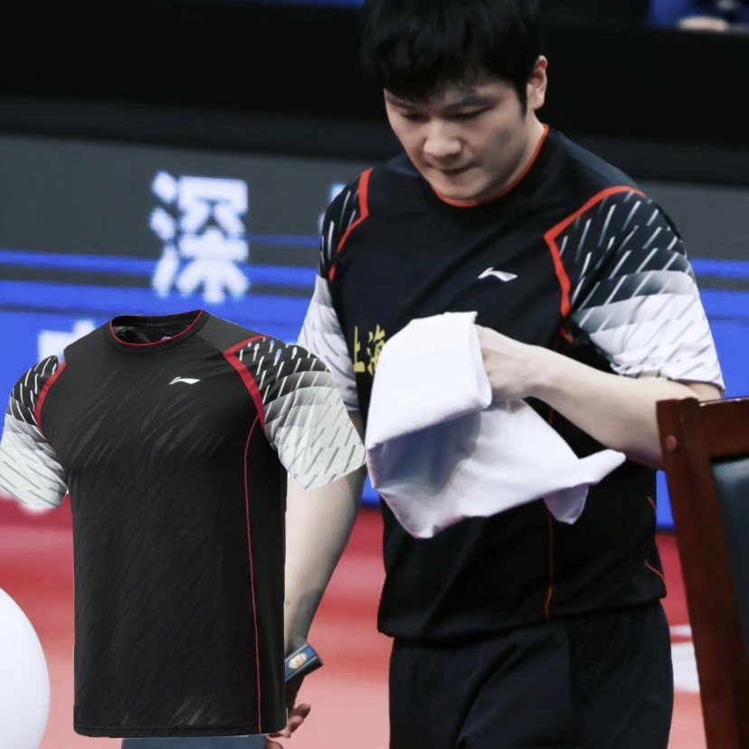 李宁乒乓球比赛短袖樊振东同款男女速干羽毛球运动T恤上衣AAYU035