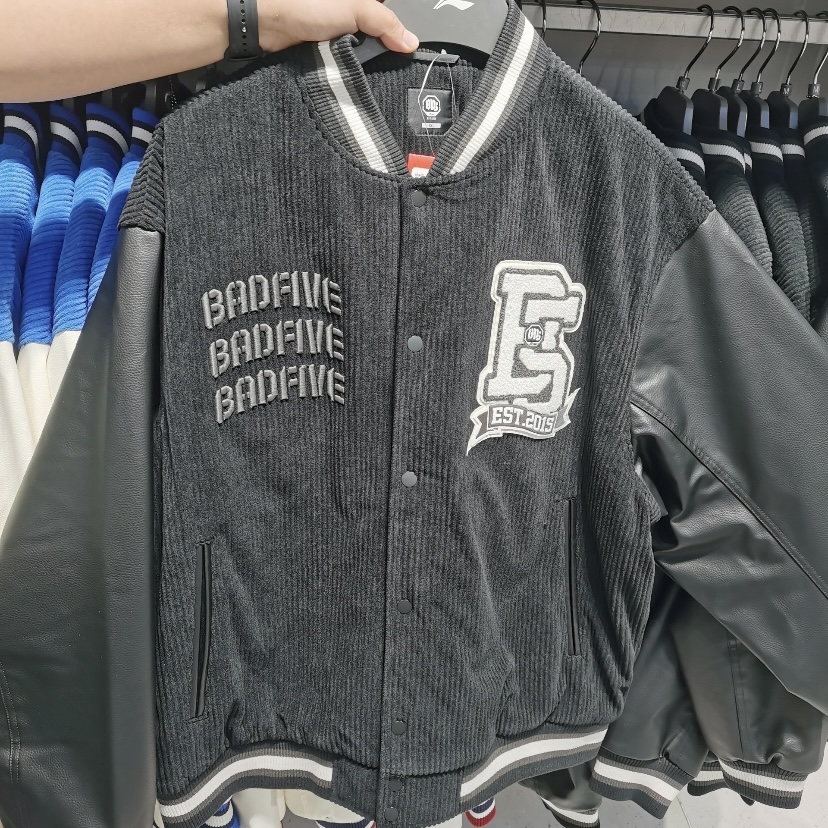 李宁反伍篮球夹克男女保暖舒适单排扣休闲运动棉服AJMU195