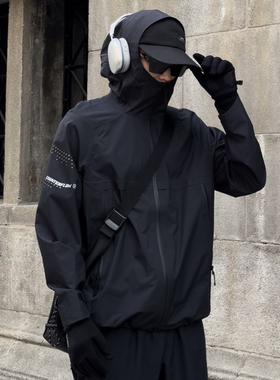 李宁CF溯万龙甲男女同款反光防风透湿防暴风雨冲锋衣外套ACFU005