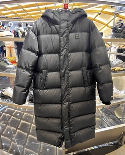 中国李宁VITAL系列男女同款 运动宽松保暖90％鸭绒长羽绒服AYMU321