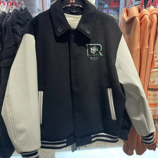 李宁大谦世界于谦同款男女保暖夹克休闲宽松翻领羊毛外套AFDT913